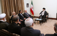 The Leader's meeting with Iraqi prime minister Haider al-Abadi The Leader's meeting with Iraqi prime minister Haider al-Abadi