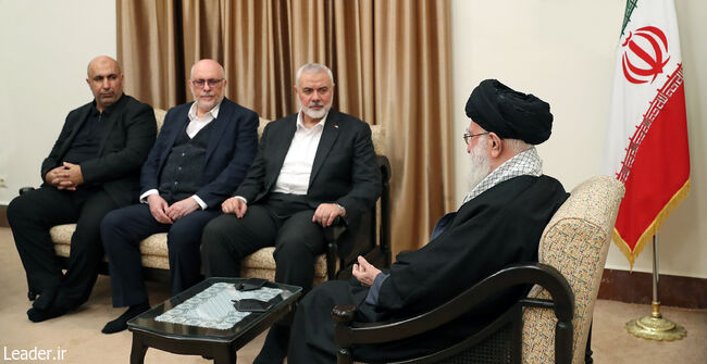 Rencontre avec Ismaïl Haniyeh, chef du bureau politique du Hamas, et sa délégation