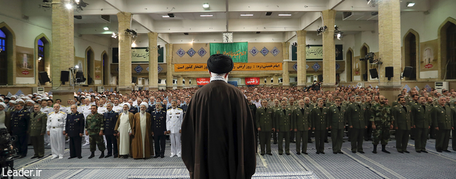 Ayatollah Khamenei receives commanders of Iran's Army.