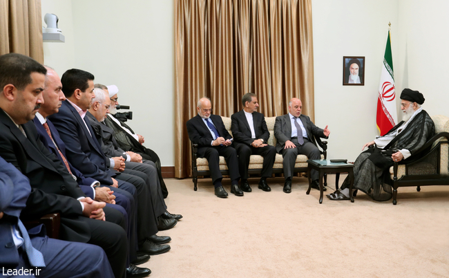 Lors d'une audience accordée au Premier ministre irakien Haïder al-Abadi