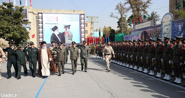 Ayatollah Khamenei attends an oath-taking and epaulet-awarding ceremony for Army cadets.