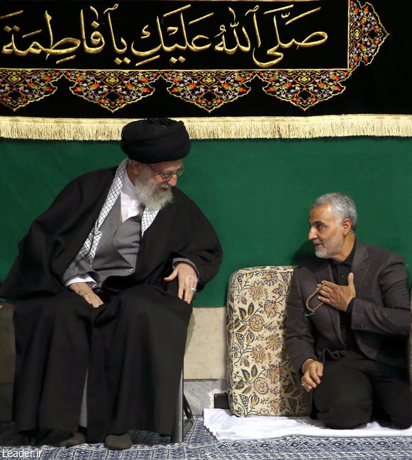 Ayatollah Khamenei and Major General Qassem Soleimani, commander of the Quds Brigades of the IRGC.