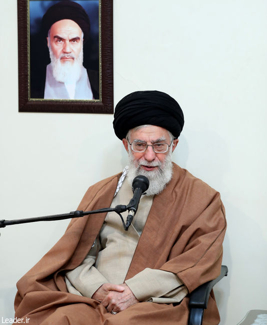 Ayatollah Khamenei in his weekly meetings with the martyrs’ families