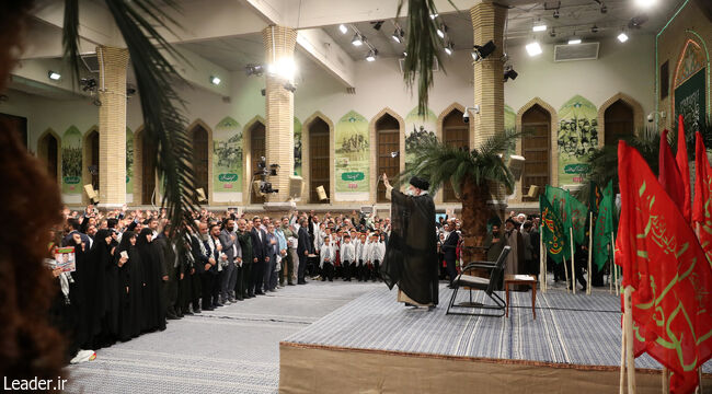 The Leader of Revolution, During His Reception of Holy Defence Front-Line Forces and Activists: