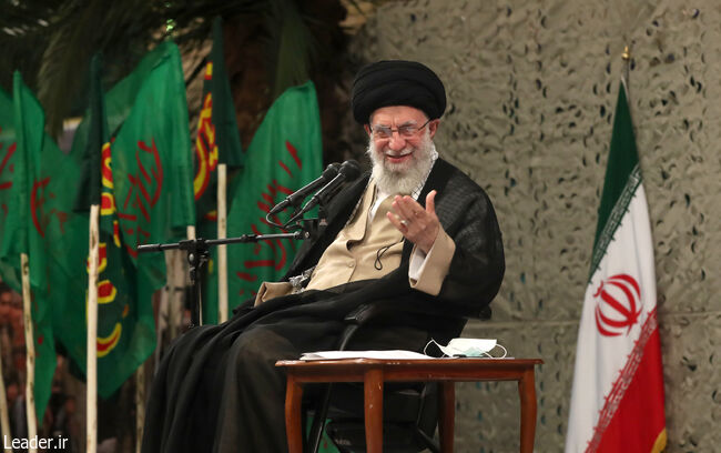 The Leader of Revolution, During His Reception of Holy Defence Front-Line Forces and Activists: