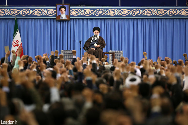 Ayatollah Khamenei meets with a group of the Intelligence Ministry personnel