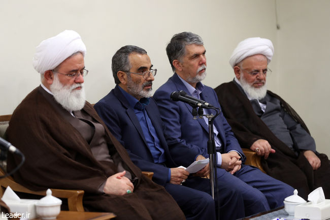 İslam inkılâbı Rehberi Ayetullah Hamanei’nin, Ayetullah Mustafa Humeyni Sempozyumu Yetkililerini Kabulü